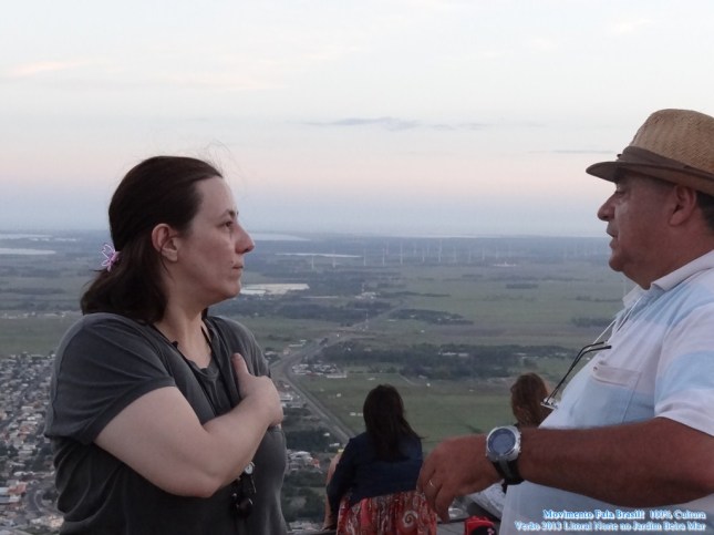 Rosane Scherer (FB) e Moacir Cunha (TVSerraMar e Jardim Tourist Hotel) 