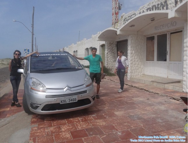 Jú Vieira (FB), Moacir Cunha (interior do carro/TV), Dione Marcos (TVSerraMar) e Ândrea (Jardim Tourist Hotel)